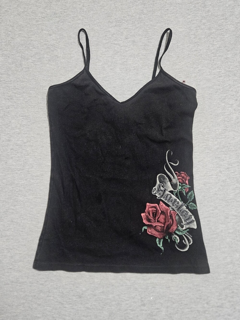 Harley-Davidson Black Rose Graphic Cami Size Small